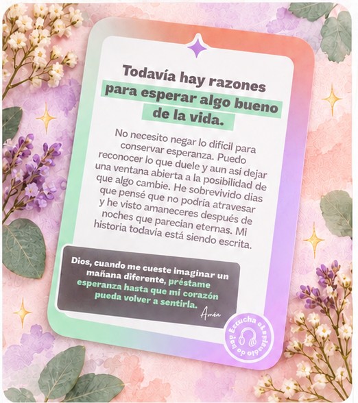 Carta del deck: Todavía hay razones para esperar algo bueno de la vida